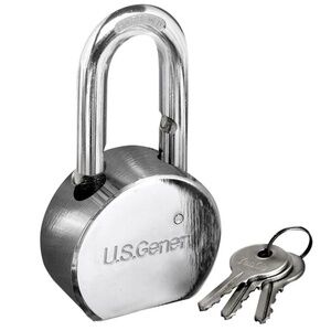 U.S. GENERAL 2-1/2 inch Padlock Hardened Super Strong 3 Keys